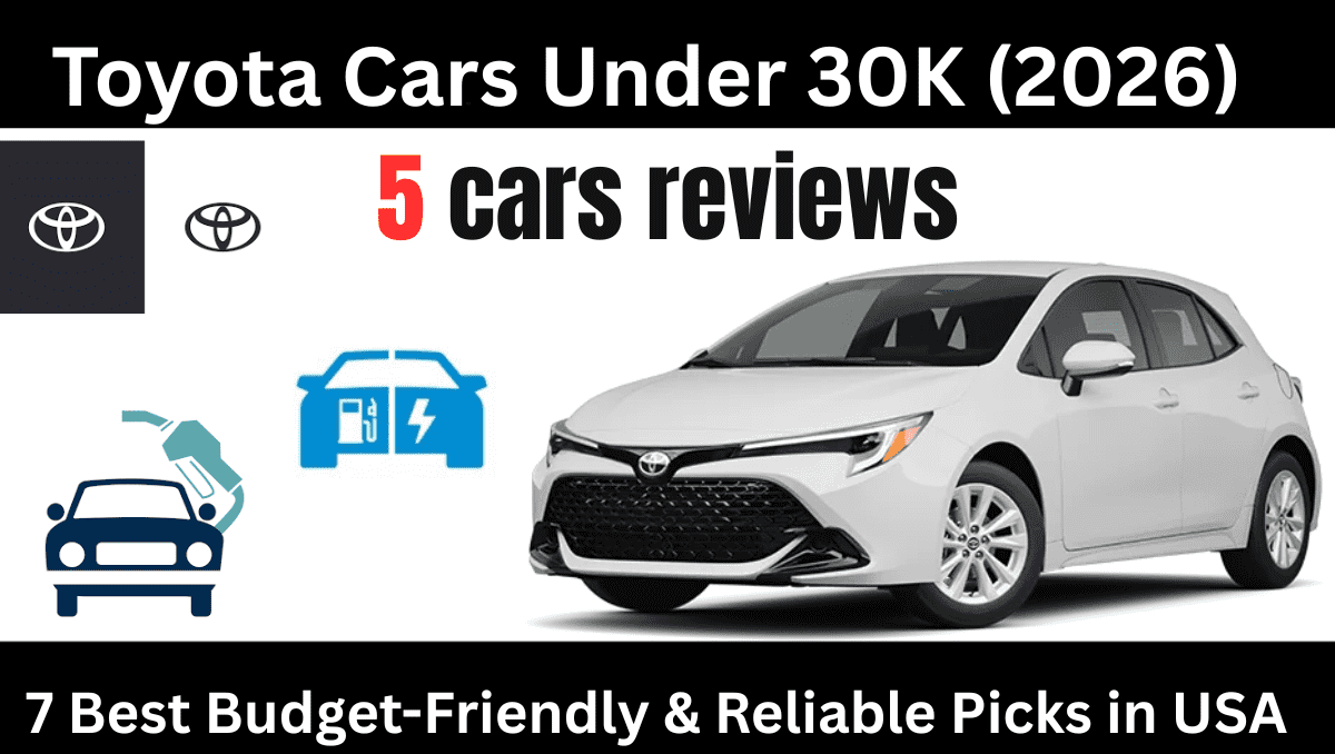 Read more about the article Toyota Cars Under 30K (2026): 7 Best Budget-Friendly & Reliable Picks in USA
